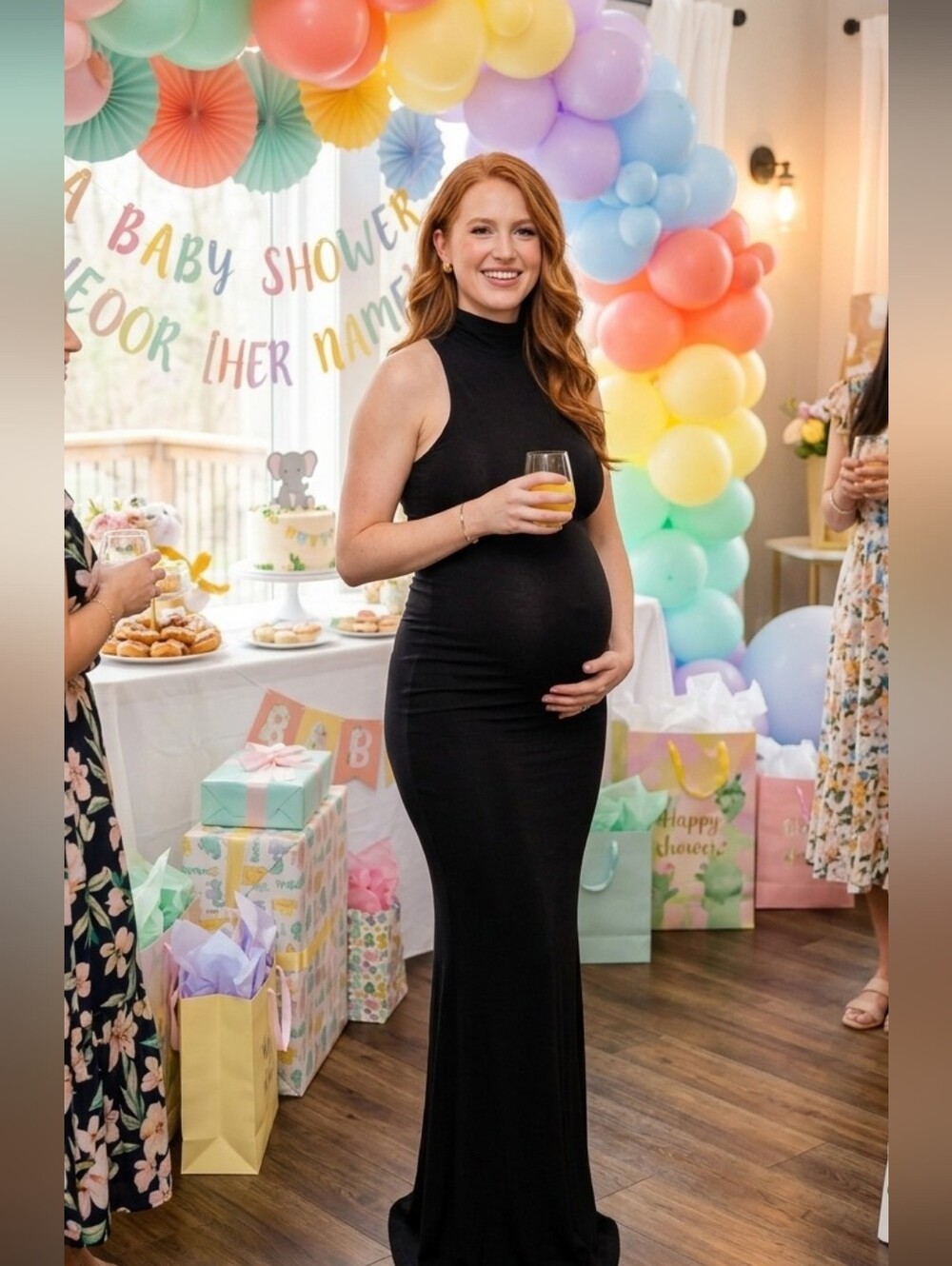 NWT bumpsuit Sleeveless High-Neck Black Maxi Dress M